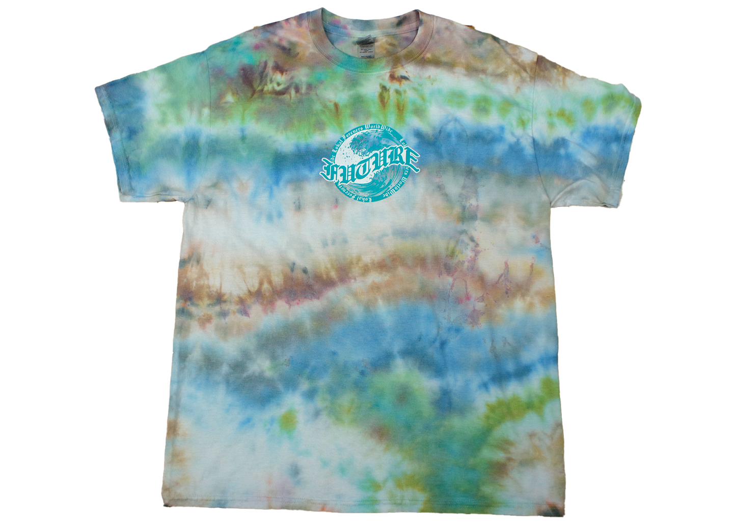 Blue White Future Wave Blue Green Tie Dye