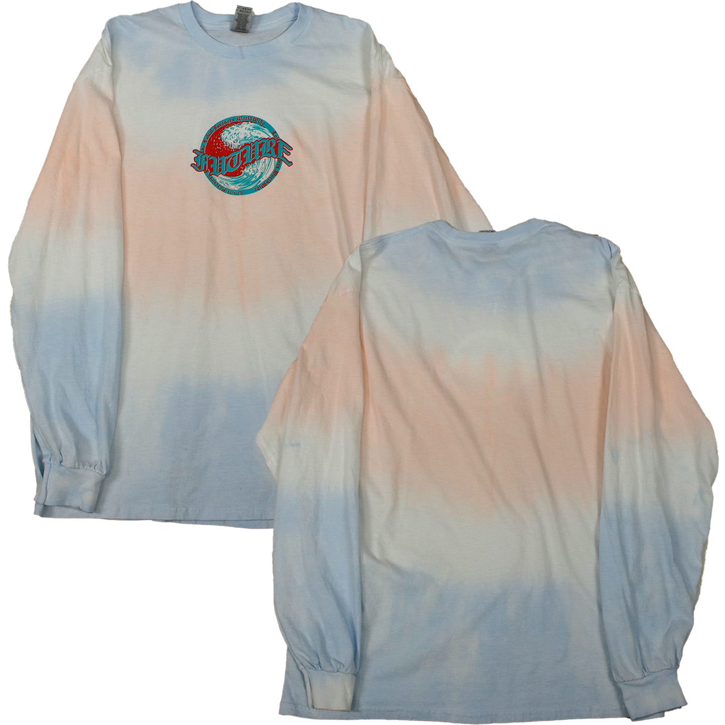 Blue Peach Future Wave Blue Red Tie Dye