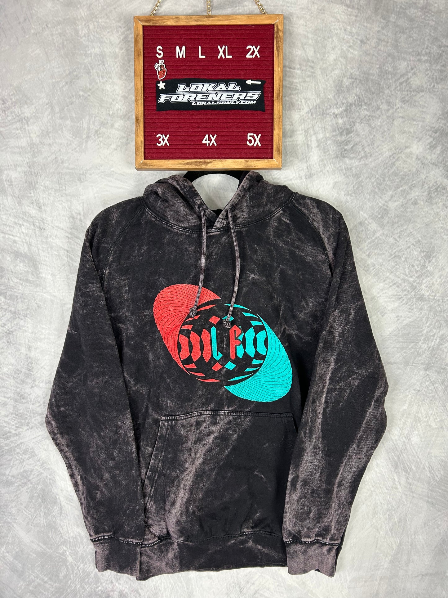 3D Optics Vintage Wash Hoodie