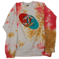 3D Optics Tie Dye White Pink Crew Neck