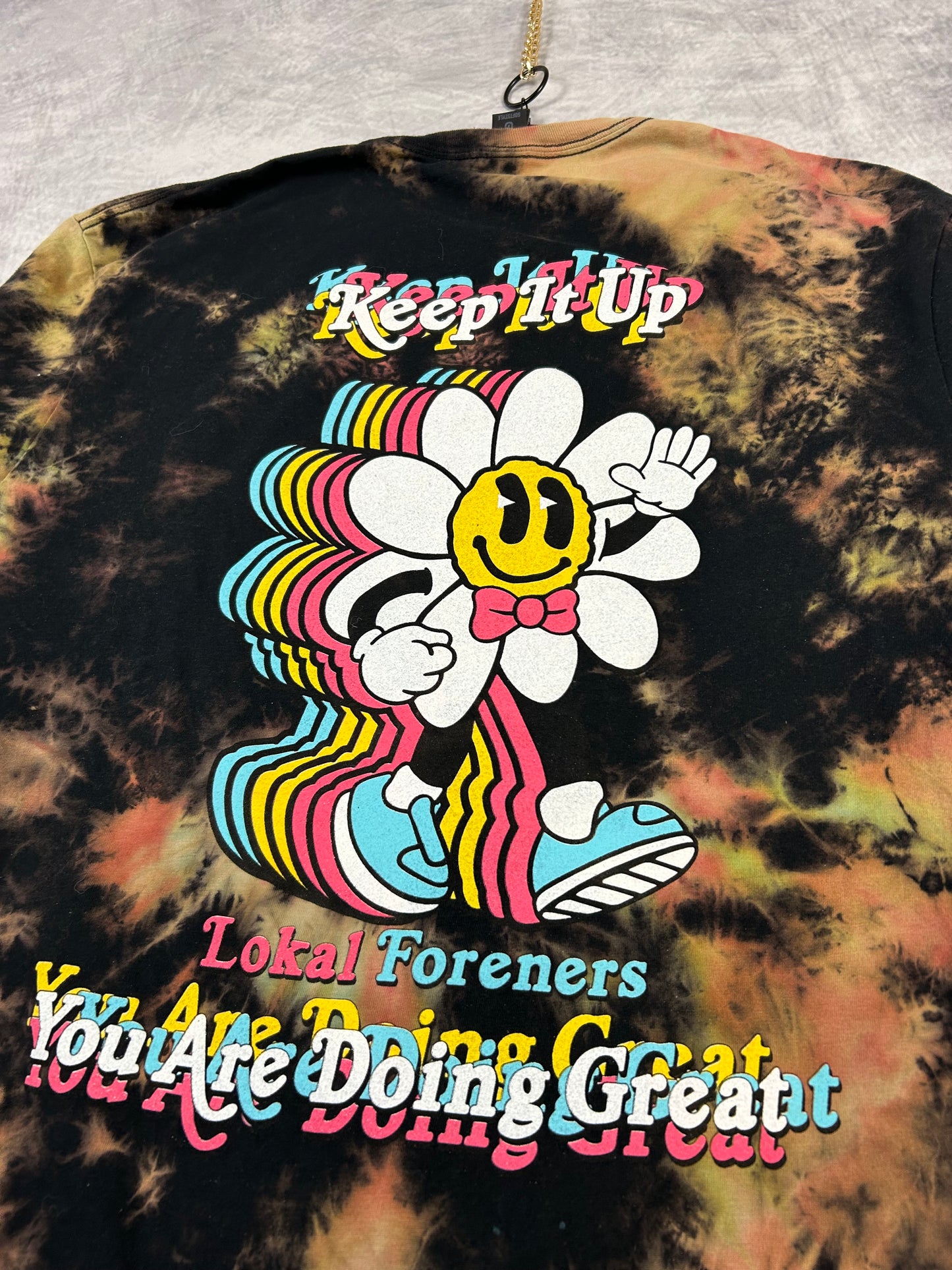 Flower Power Reverse Tie Dye Long Sleeve (Large)