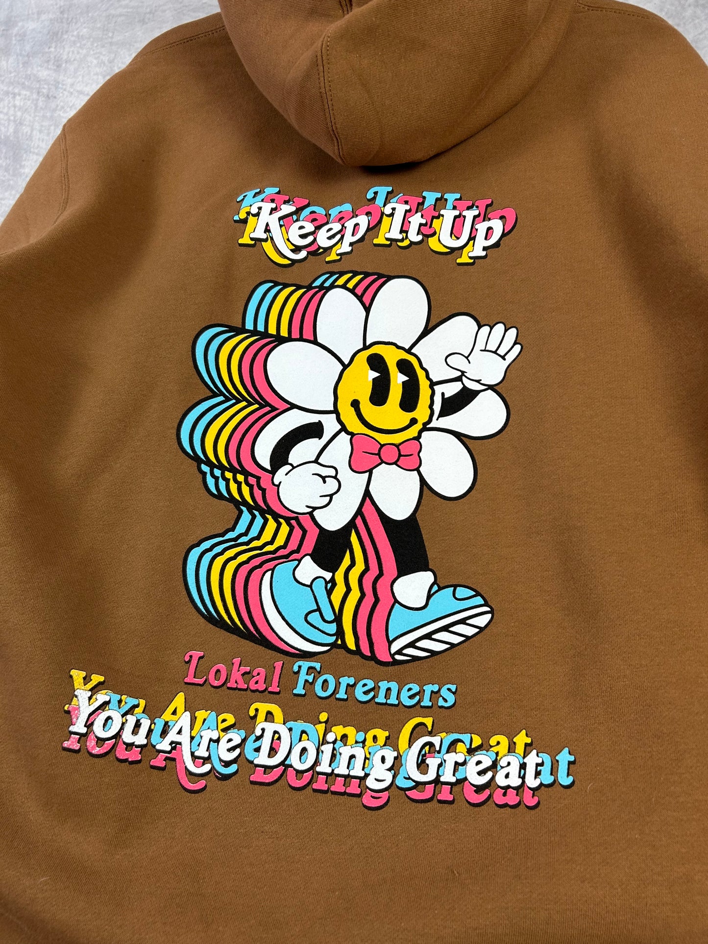 Flower Power Premium Brown Hoodie (Medium)