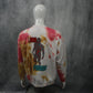 3D Optics Tie Dye White Pink Crew Neck