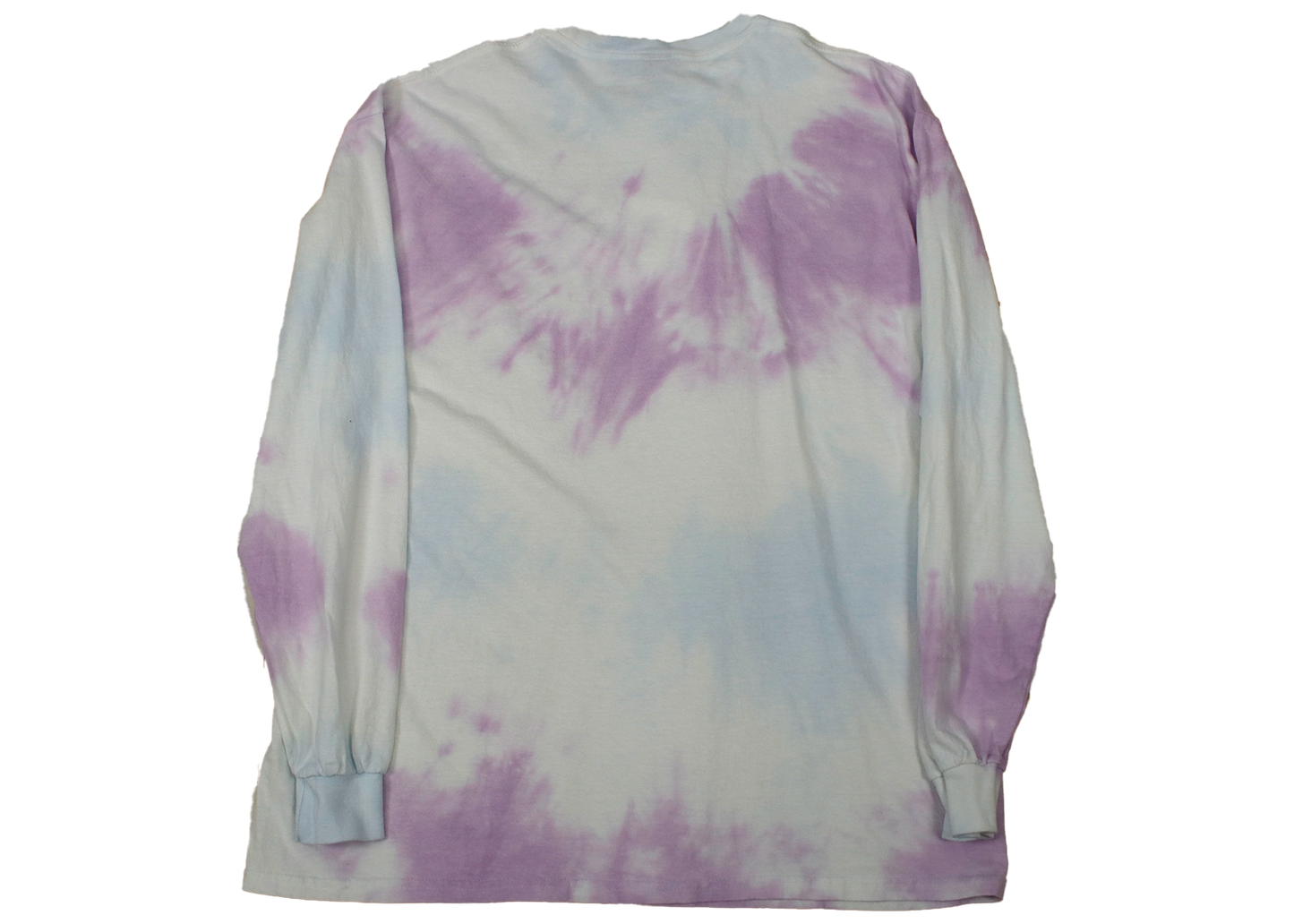 Yellow Purple Future Wave Purple White Tie Dye - Long Sleeve