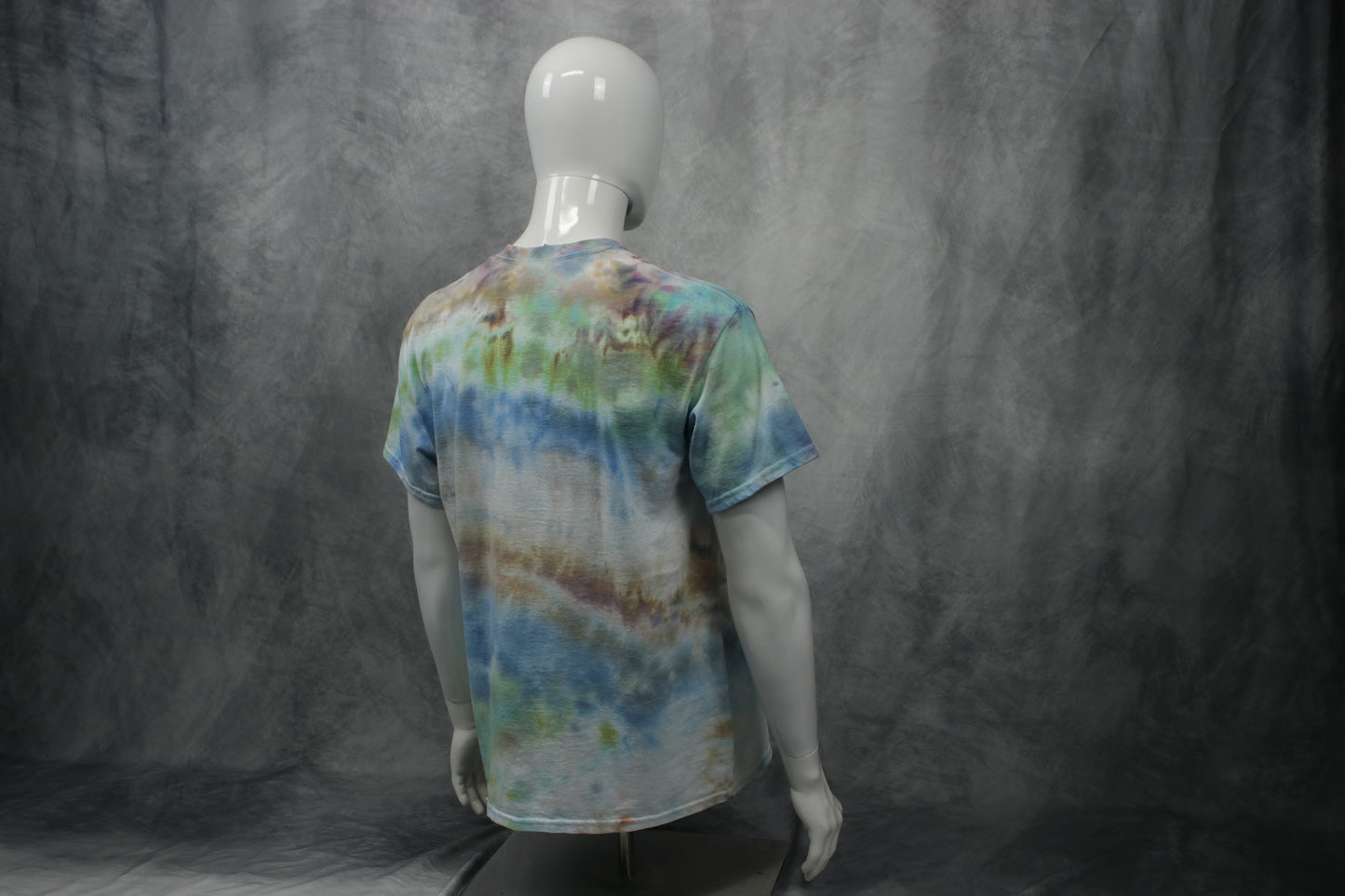 Blue White Future Wave Blue Green Tie Dye