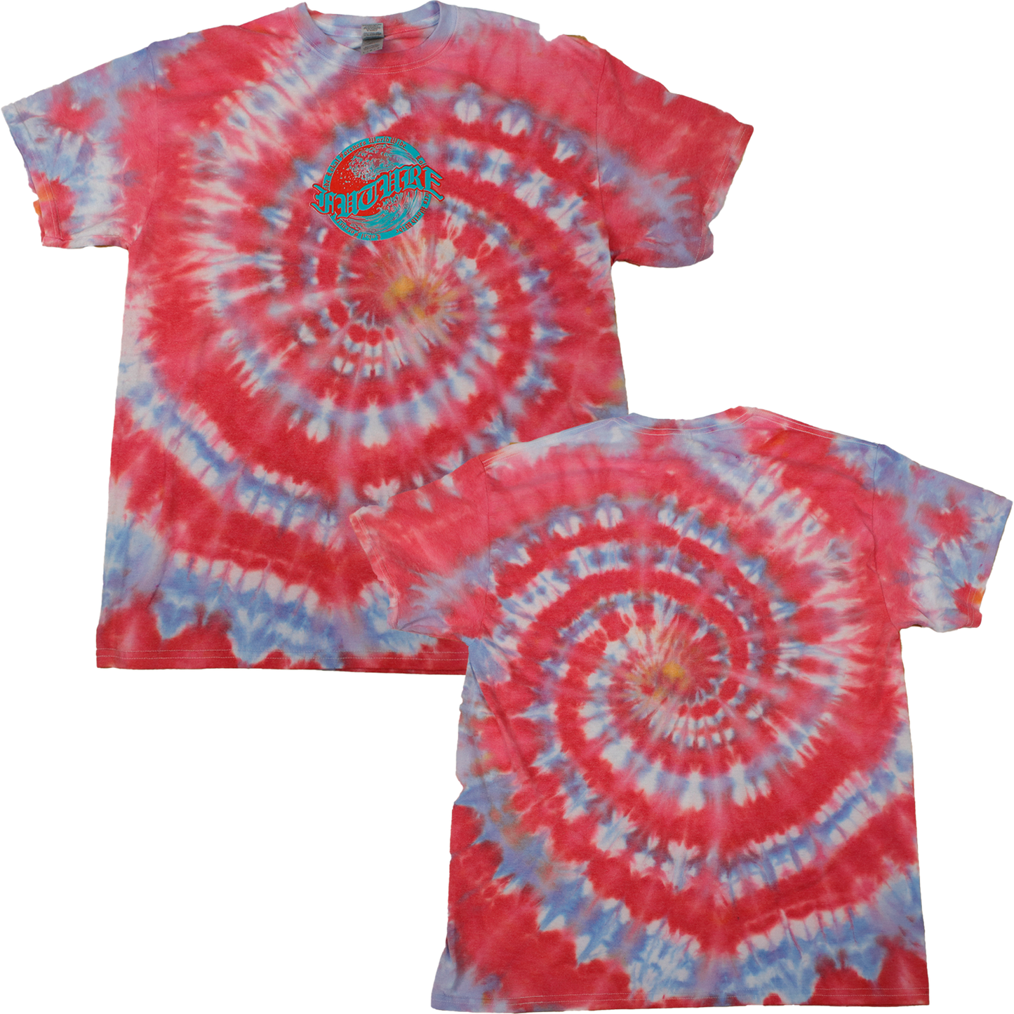 Blue Red Future Wave Tie Dye