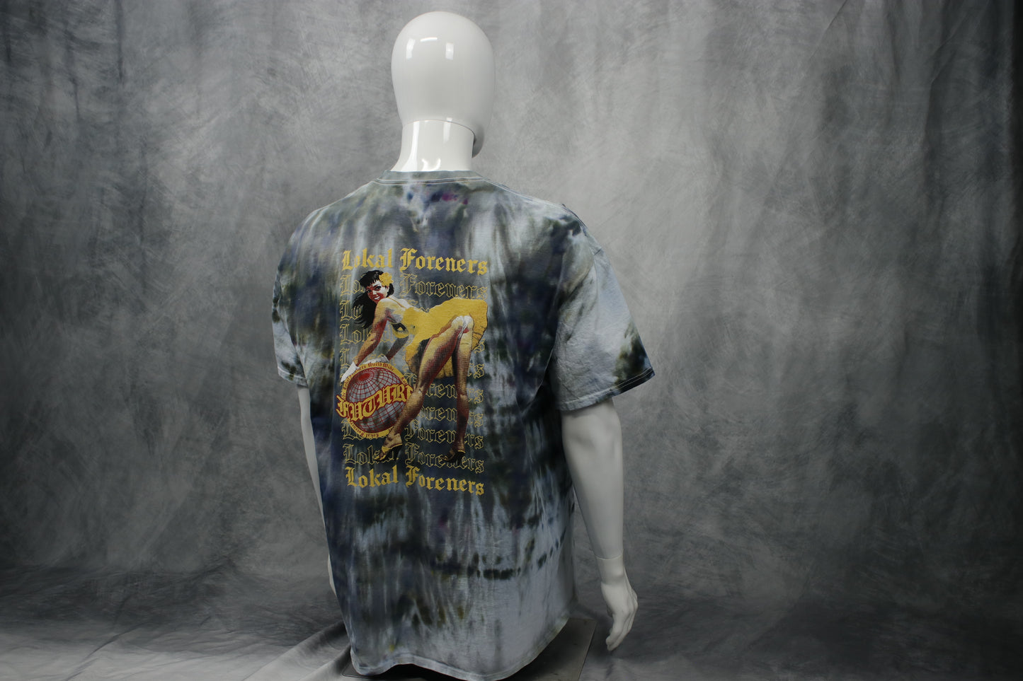 Yellow Red Future Wave Tie Dye Raven