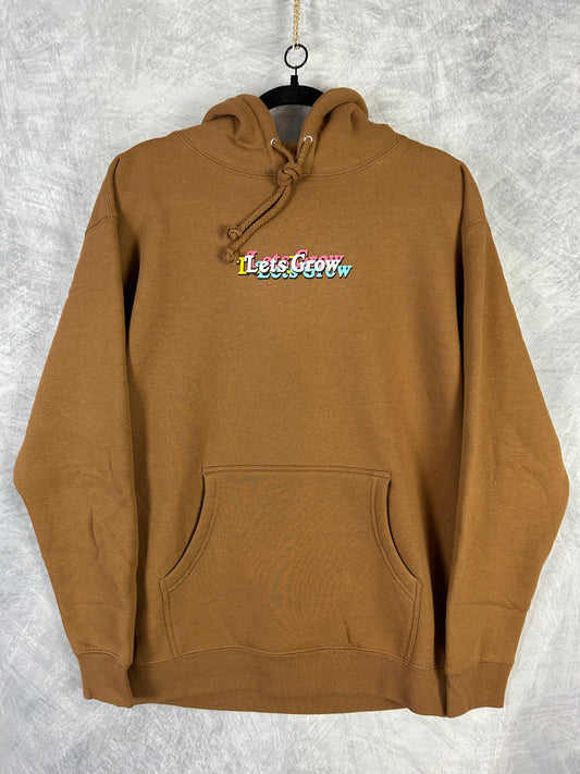 Flower Power Premium Brown Hoodie (Medium)