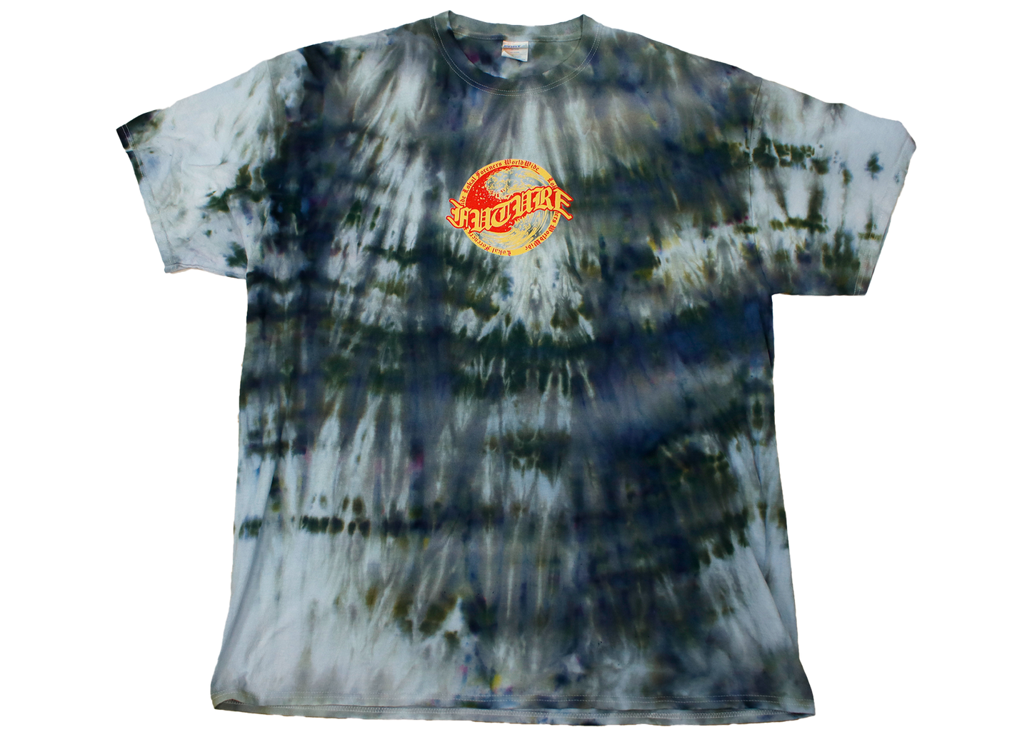 Yellow Red Future Wave Tie Dye Raven