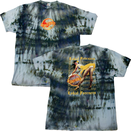 Yellow Red Future Wave Tie Dye Raven