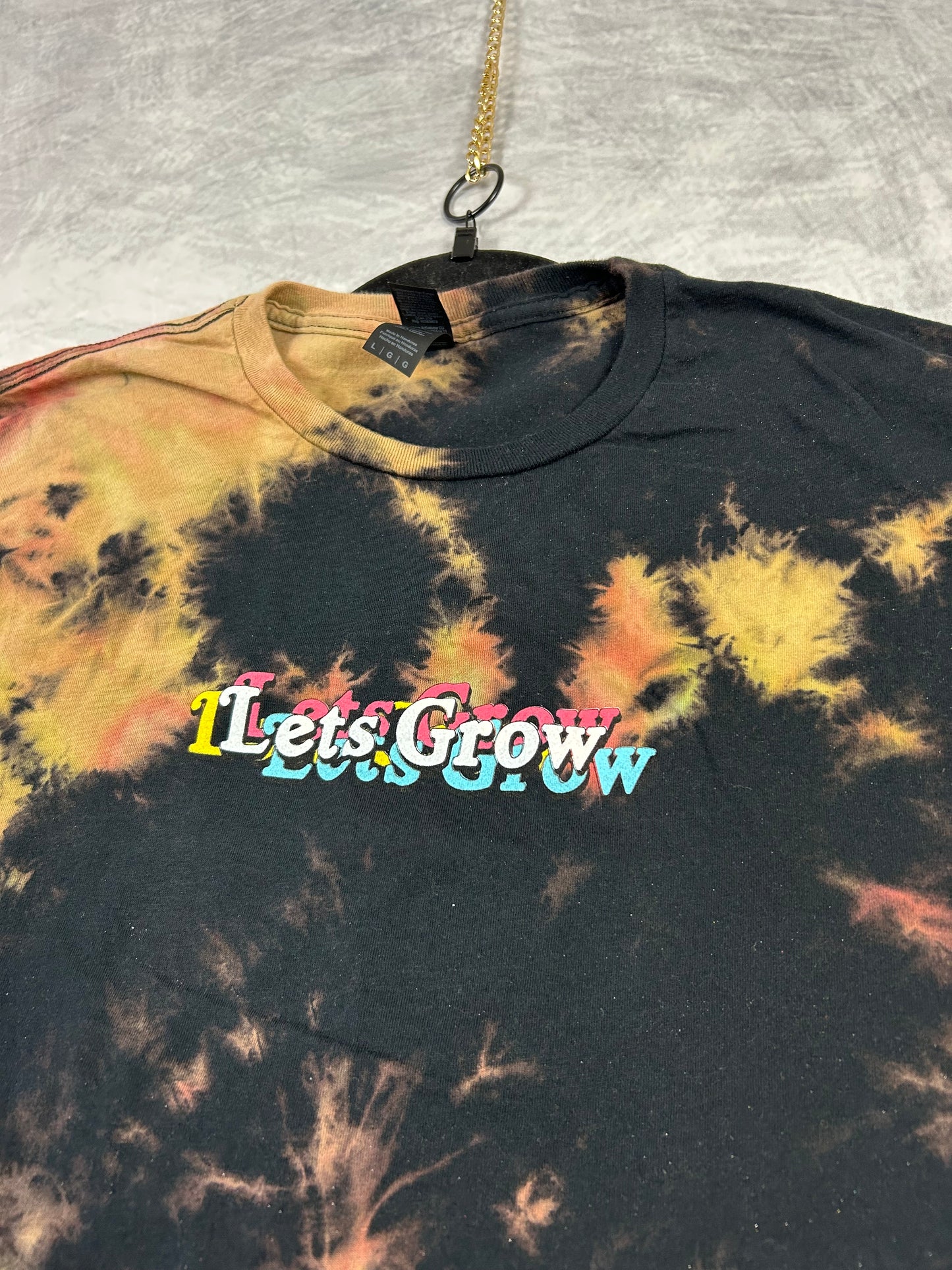 Flower Power Reverse Tie Dye Long Sleeve (Large)