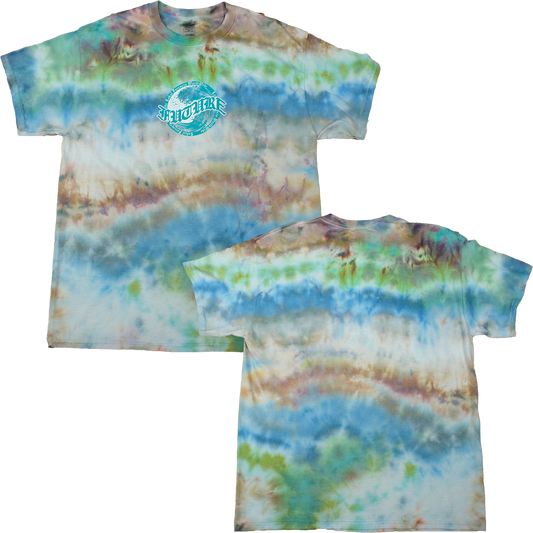 Blue White Future Wave Blue Green Tie Dye