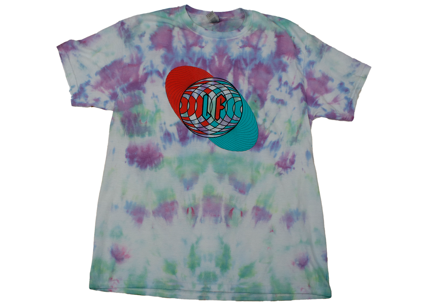 3D Optics Tie Dye Purple Green