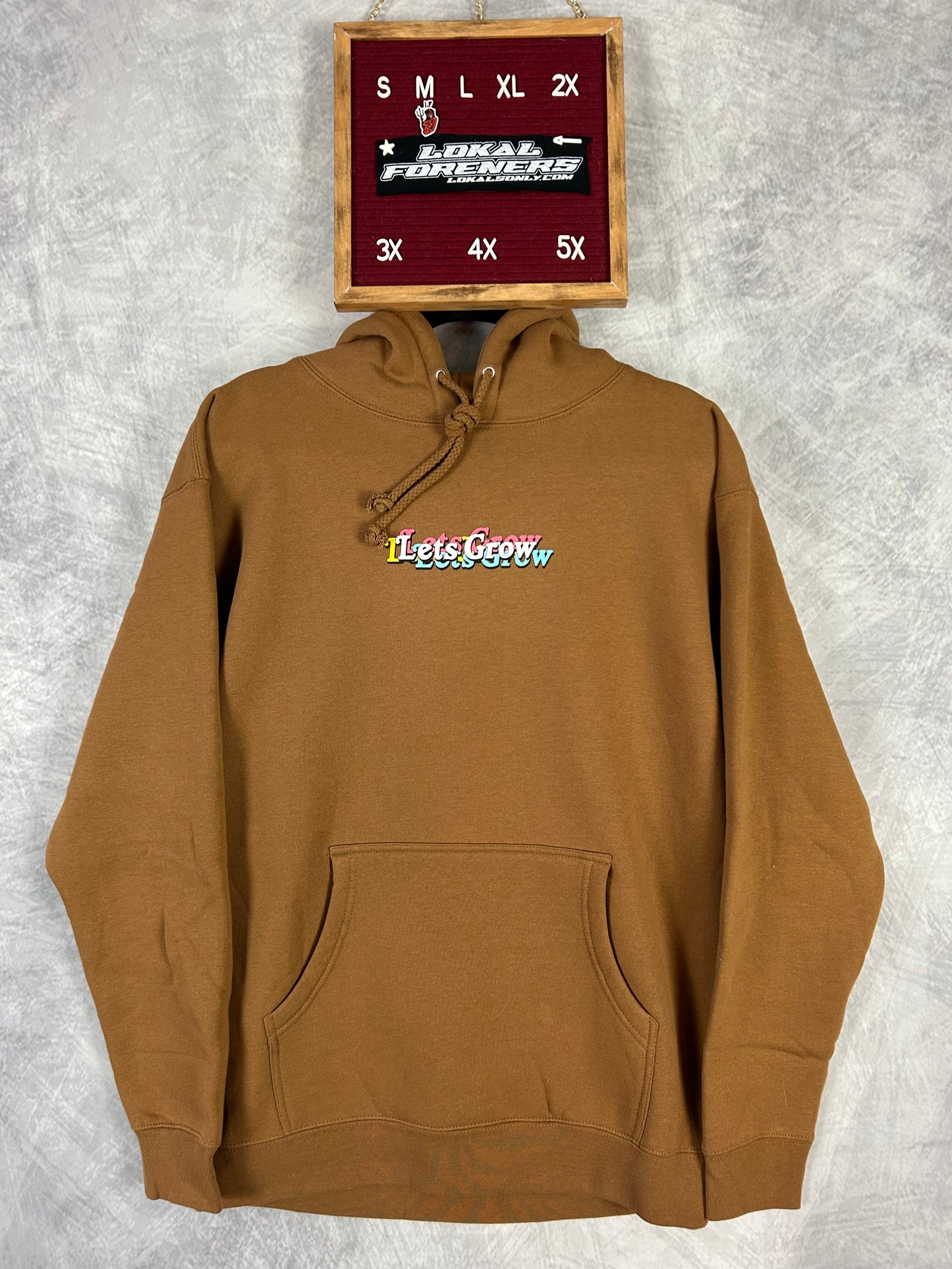 Flower Power Premium Brown Hoodie (Medium)
