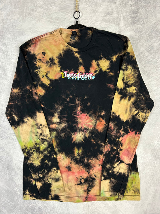 Flower Power Reverse Tie Dye Long Sleeve (Large)