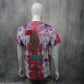 3D Optics Tie Dye Purple Red