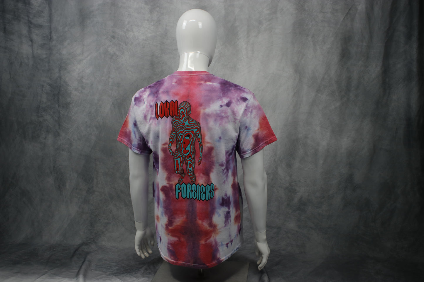 3D Optics Tie Dye Purple Red