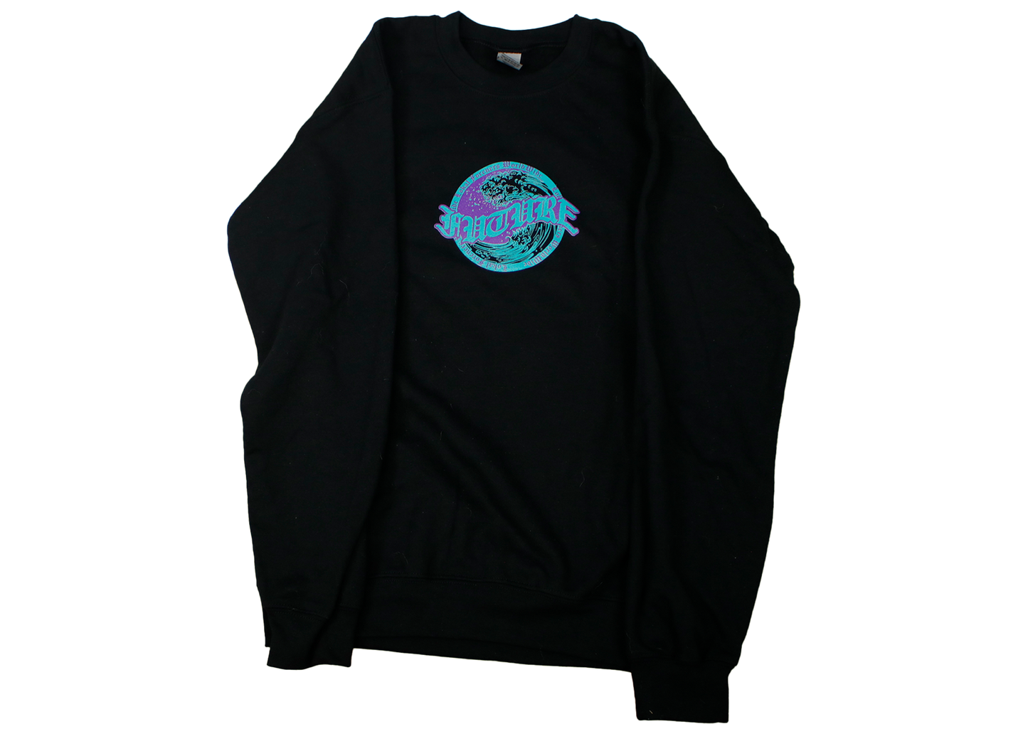 Future Wave Black Crewneck