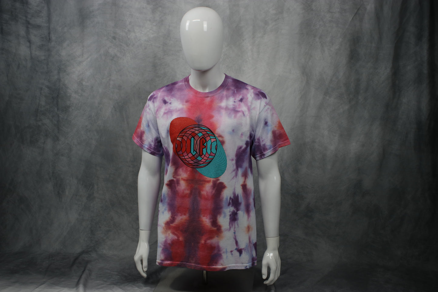 3D Optics Tie Dye Purple Red