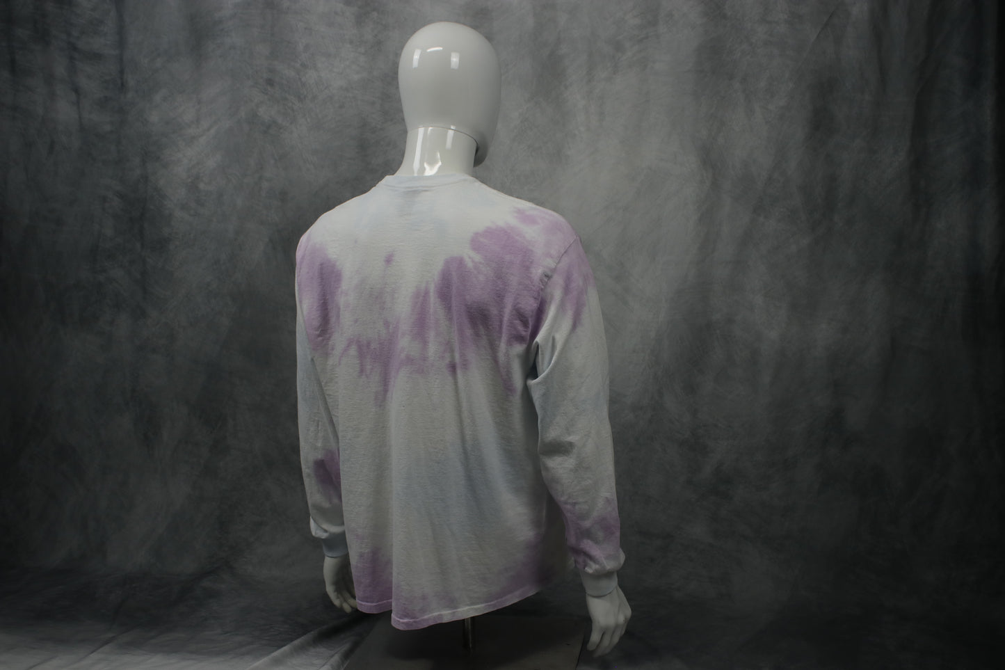 Yellow Purple Future Wave Purple White Tie Dye - Long Sleeve