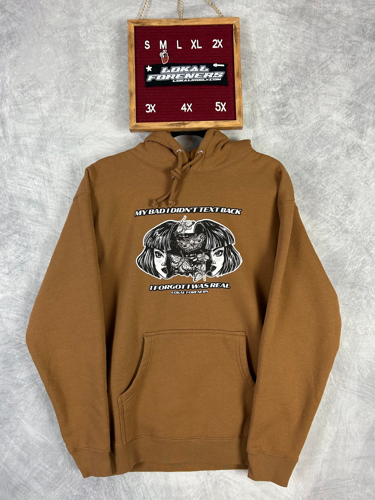 Disassociated Premium Brown Hoodie (Medium)