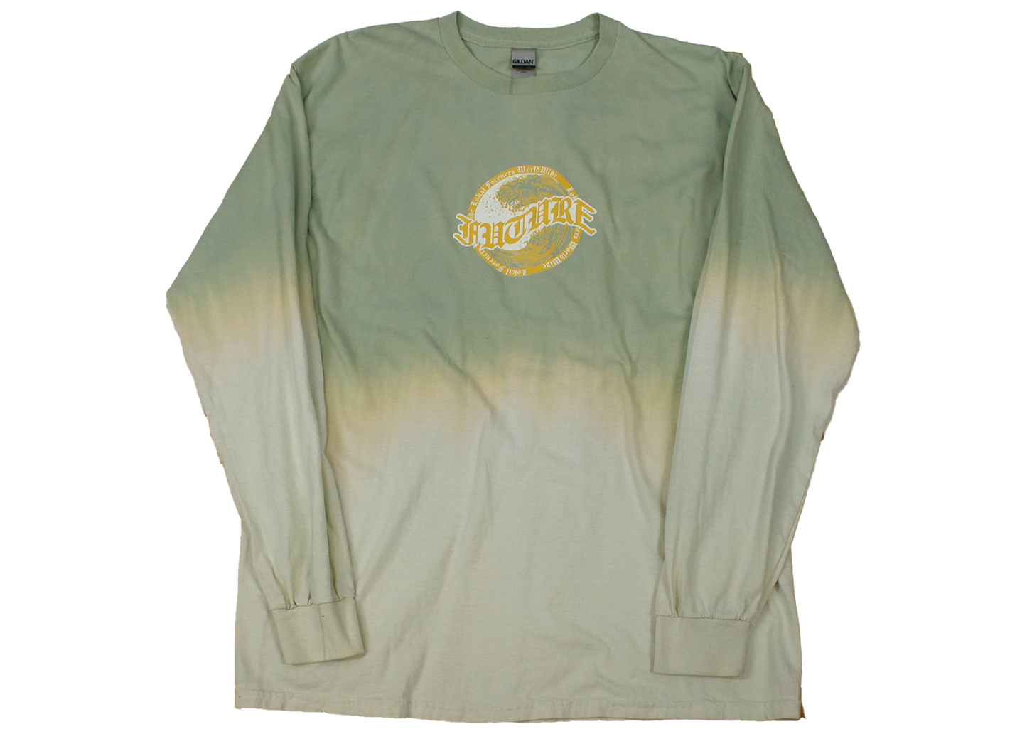 Yellow White Future Wave Green White Tie Dye - Long Sleeve