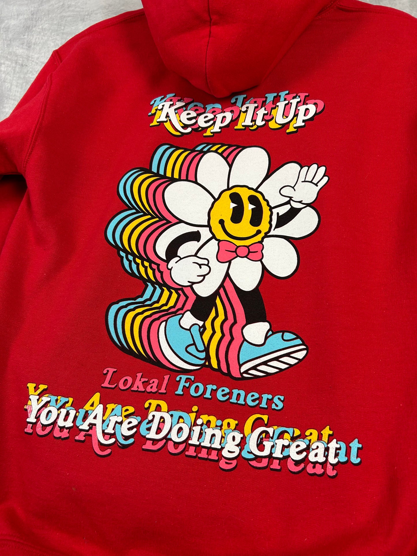 Flower Power Premium Red Hoodie (Small)