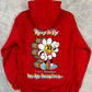 Flower Power Premium Red Hoodie (Small)