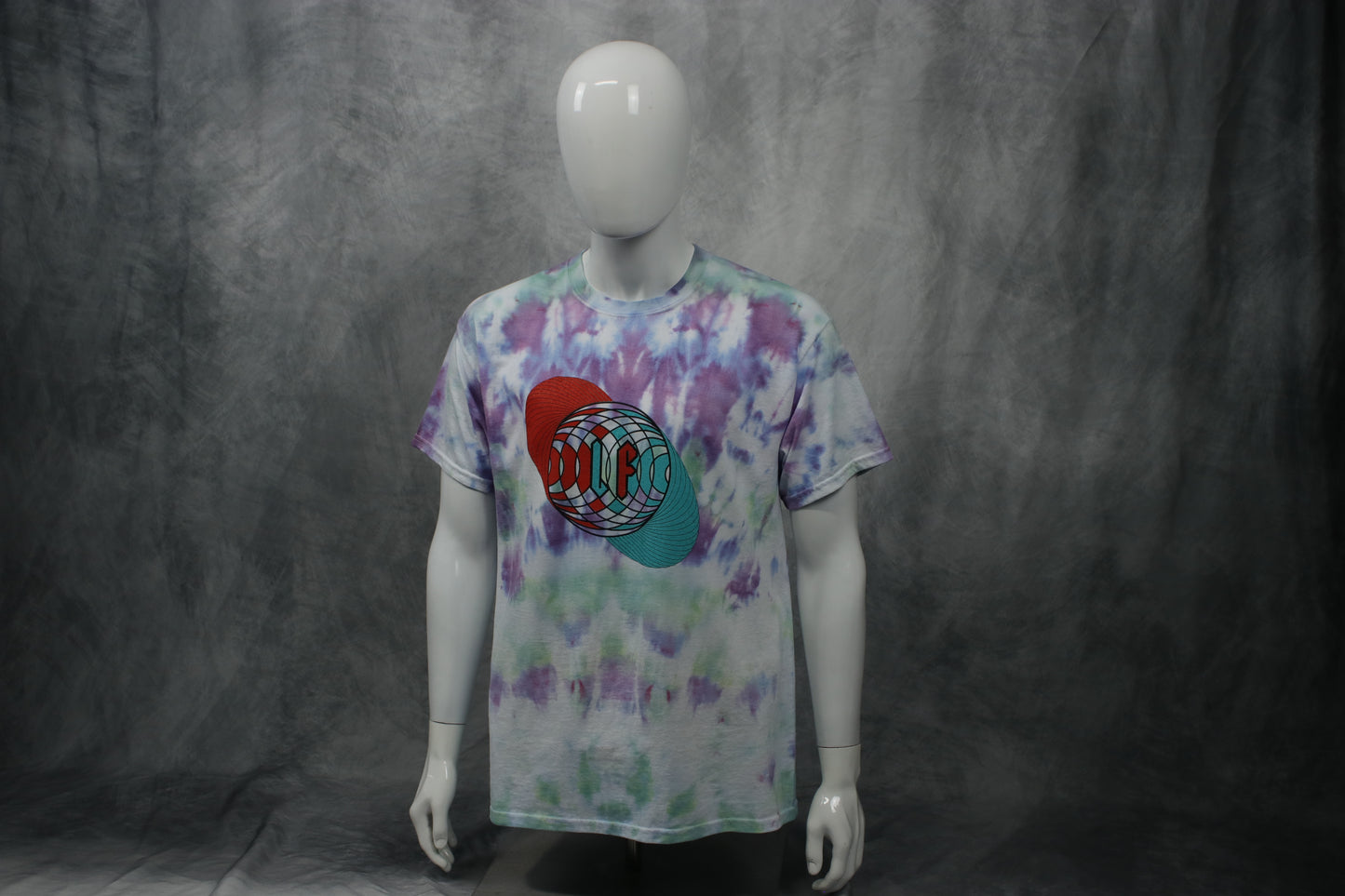 3D Optics Tie Dye Purple Green