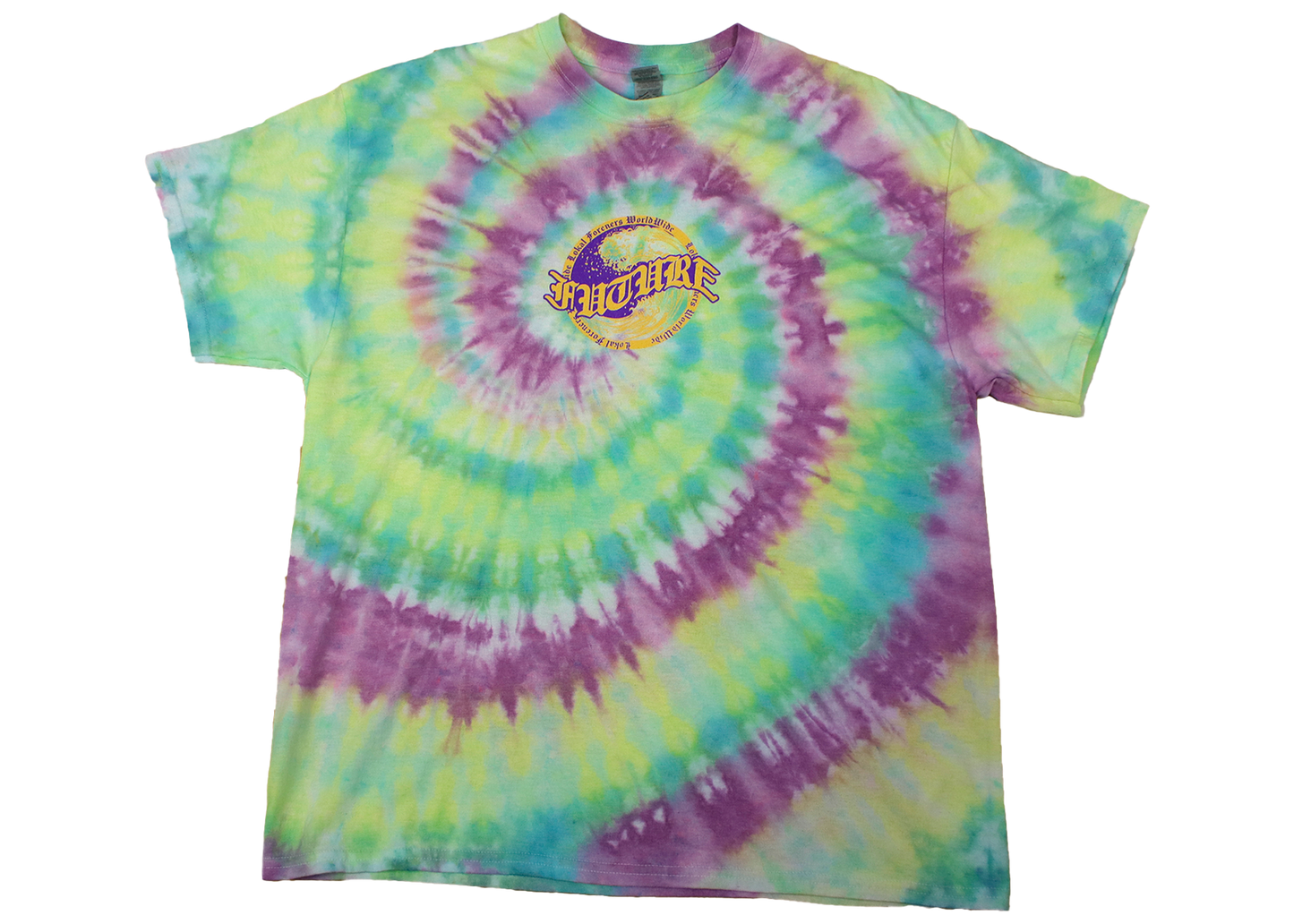 Yellow Purple Future Wave Purple Green Tie Dye