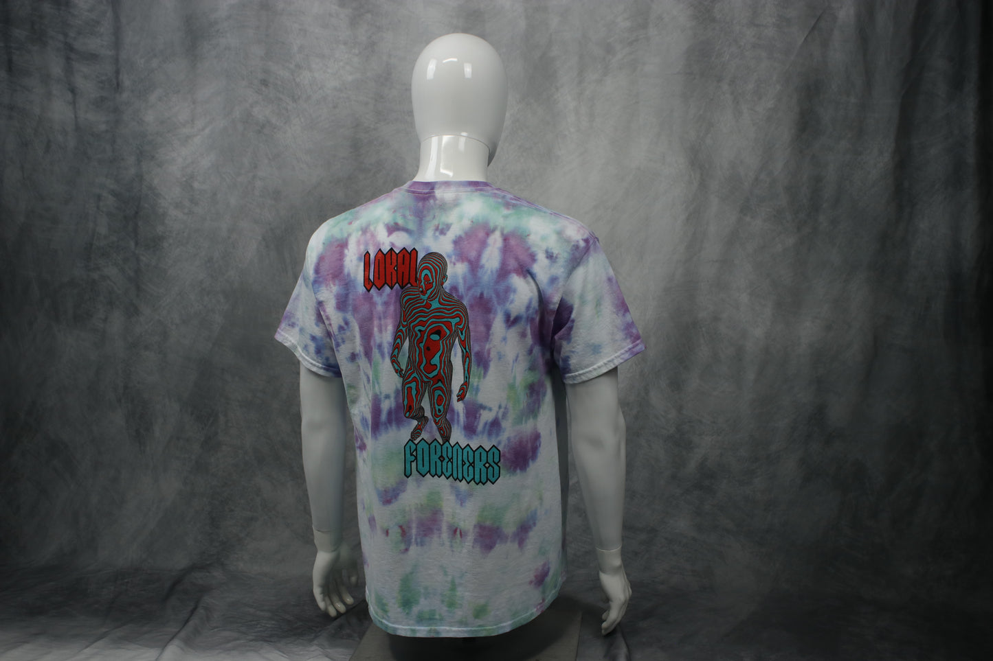 3D Optics Tie Dye Purple Green