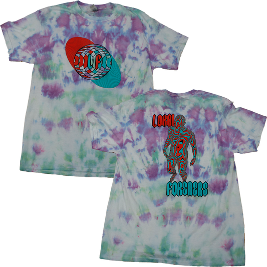 3D Optics Tie Dye Purple Green