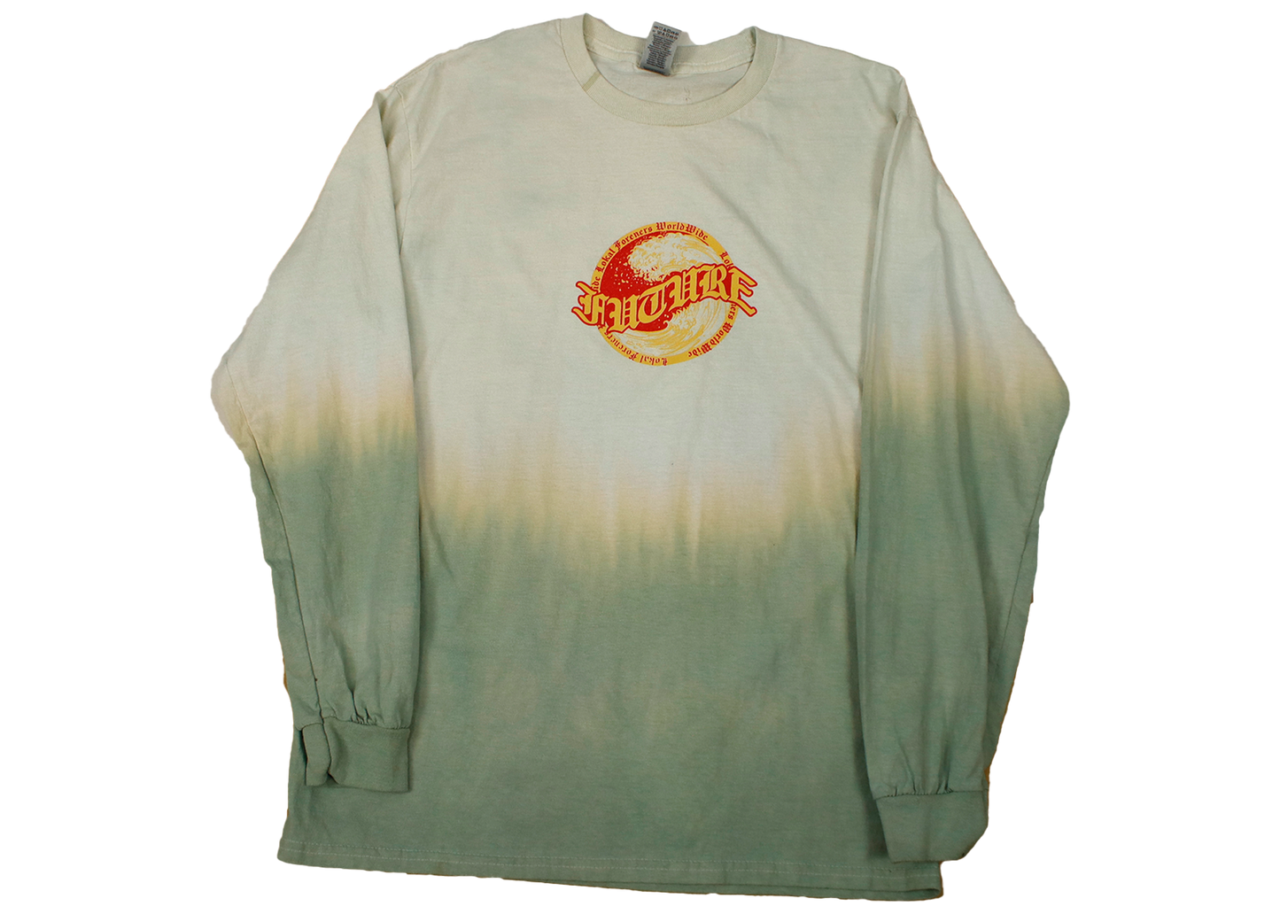 Yellow Red Future Wave Tie Dye Sage