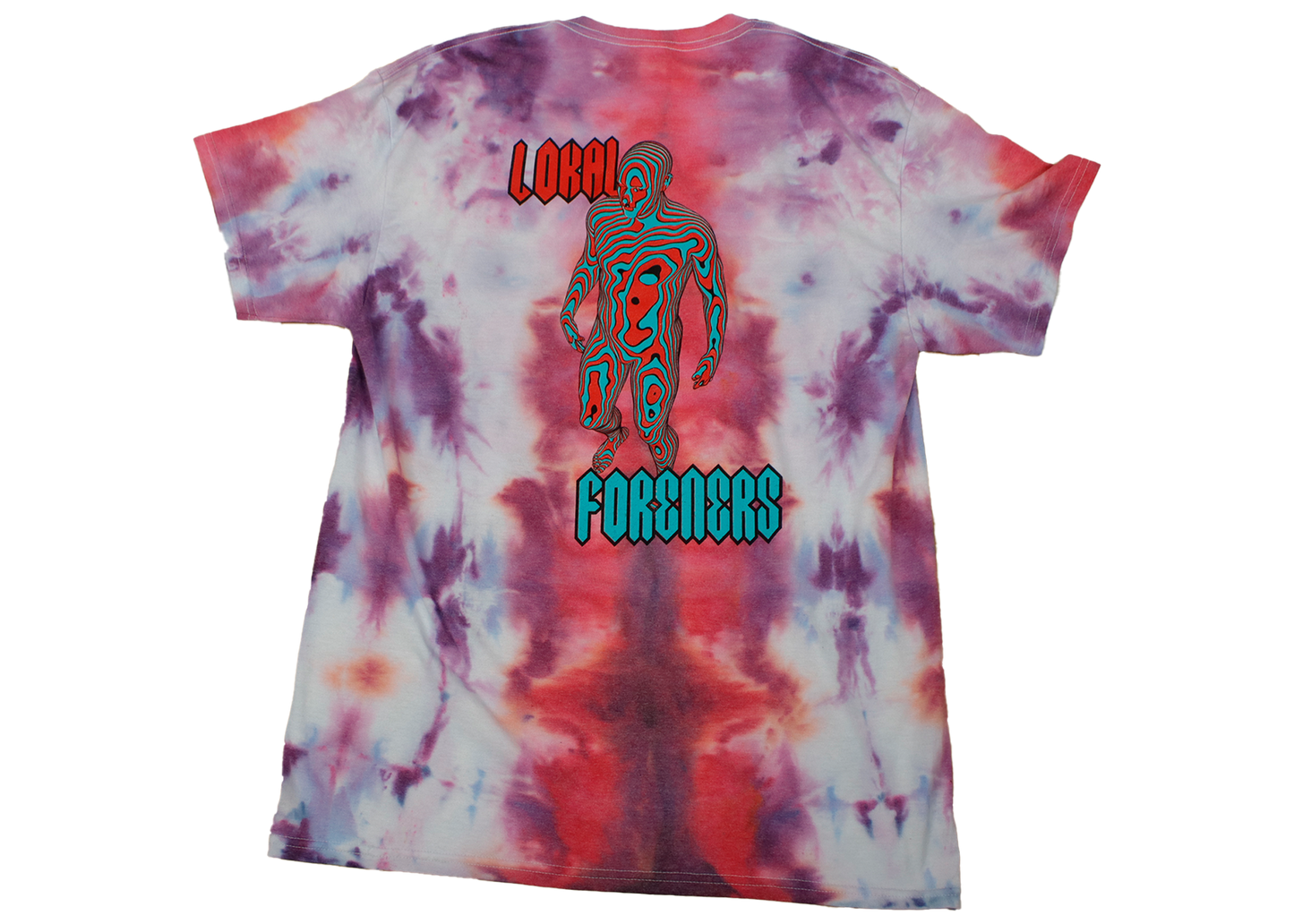 3D Optics Tie Dye Purple Red