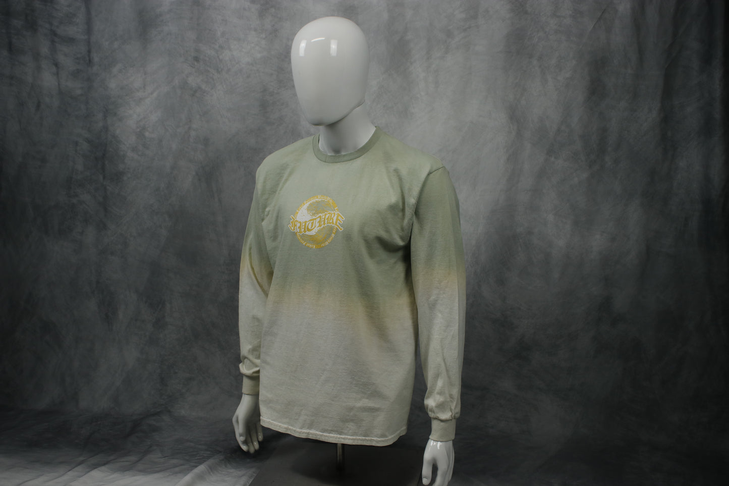 Yellow White Future Wave Green White Tie Dye - Long Sleeve