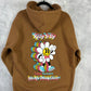 Flower Power Premium Brown Hoodie (Medium)