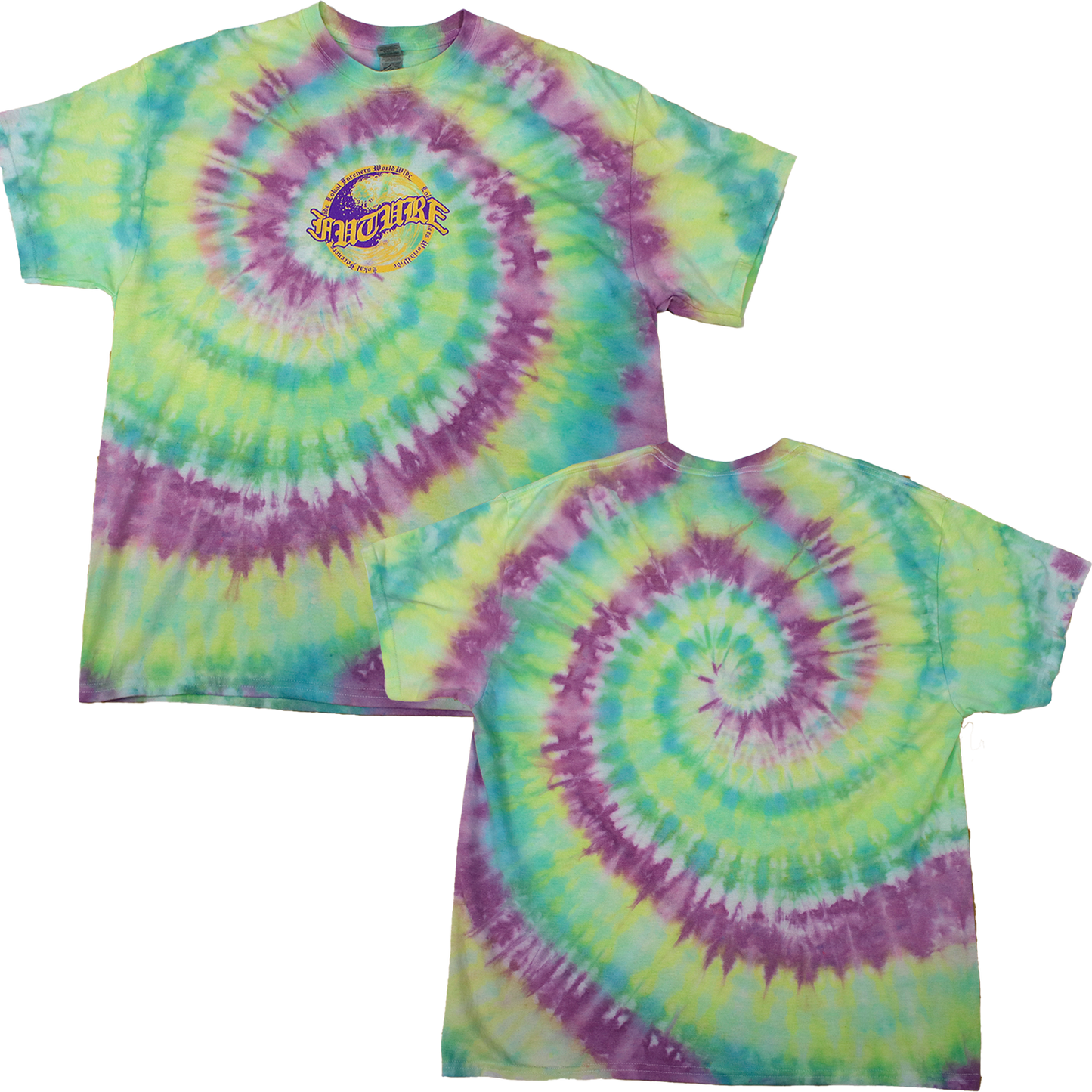 Yellow Purple Future Wave Purple Green Tie Dye