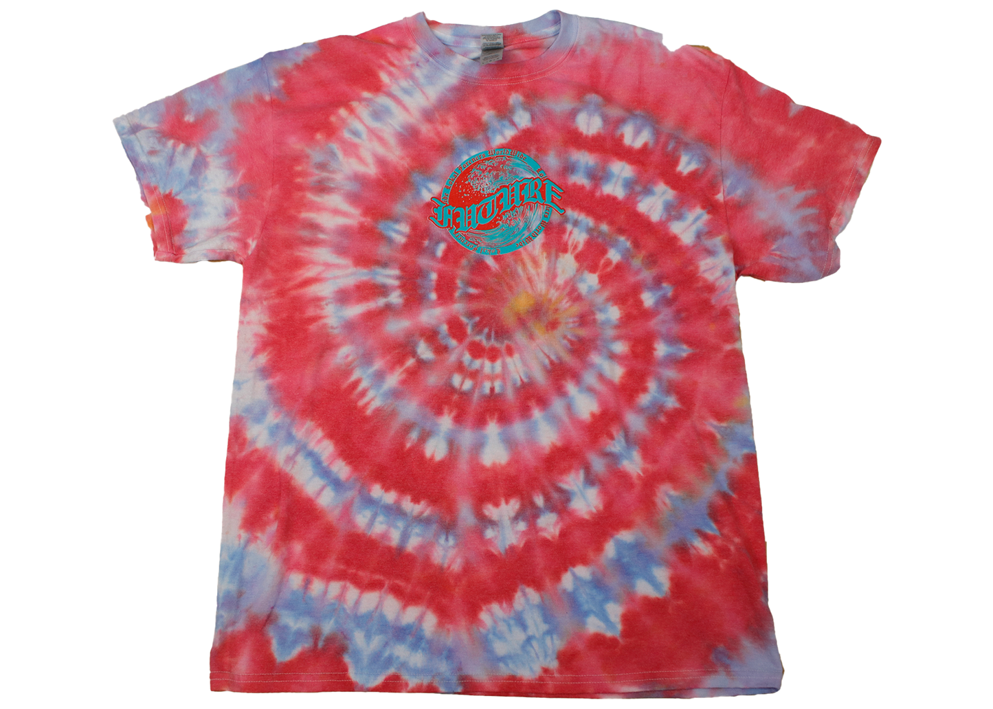 Blue Red Future Wave Tie Dye